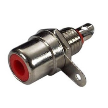 GBC 30.1796.02 - Rca panel socket Gold Plated Female Red  Connectors Onetrade